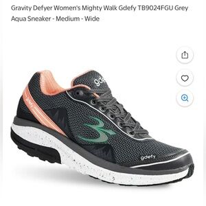 Gdefy Gravity Defyer Mighty Walk Women's Size 8 Pain Relief Shoes Gray pink